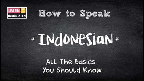 what language is indonesia speak
